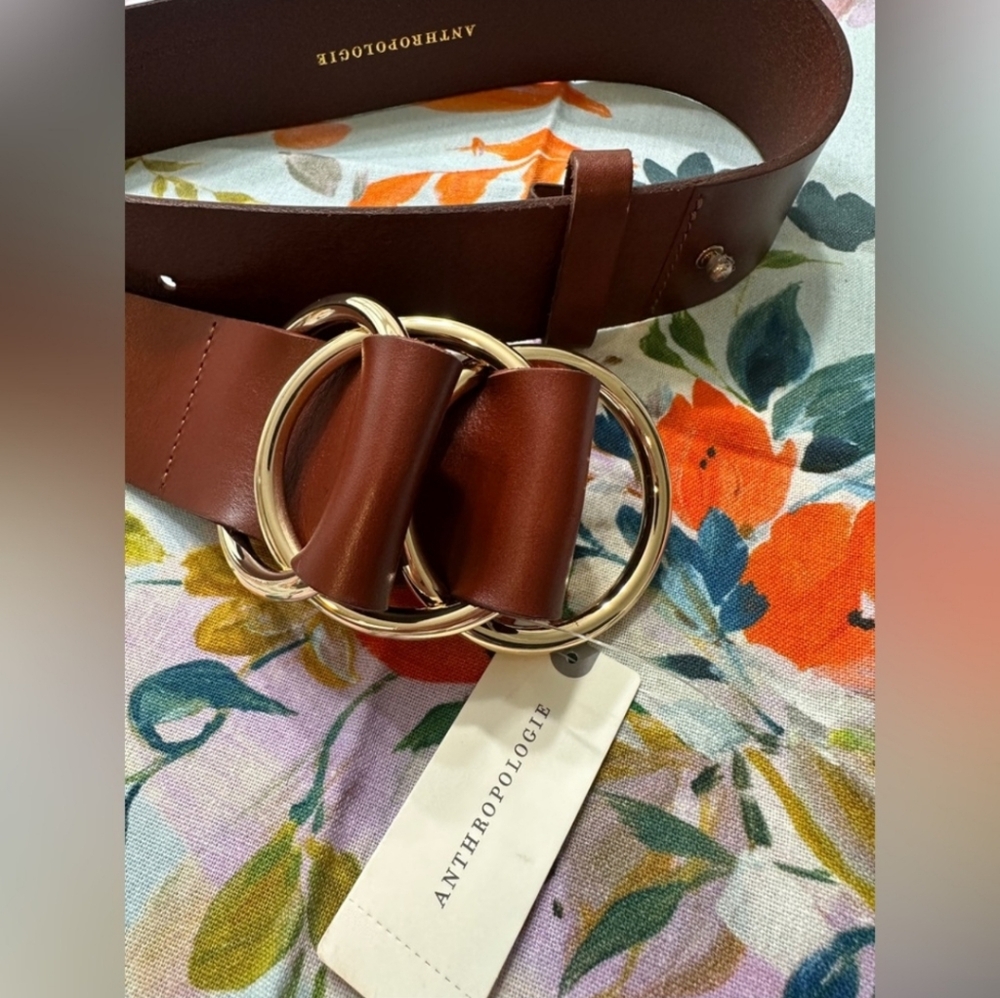 Anthropologie Leather Multi-Ring Belt - Picture 4 of 16